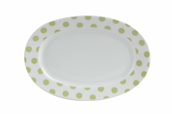 Puanti Yeşil Kayık Tabak 24cm