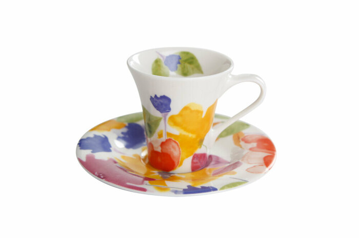 Color Garden Tabaklı Kahve Fincanı 60cc