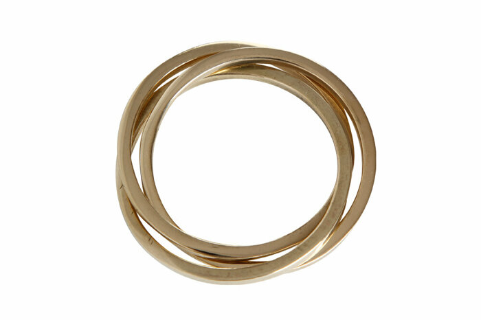 Brass Altın Zincir Yüzük Peçetelik