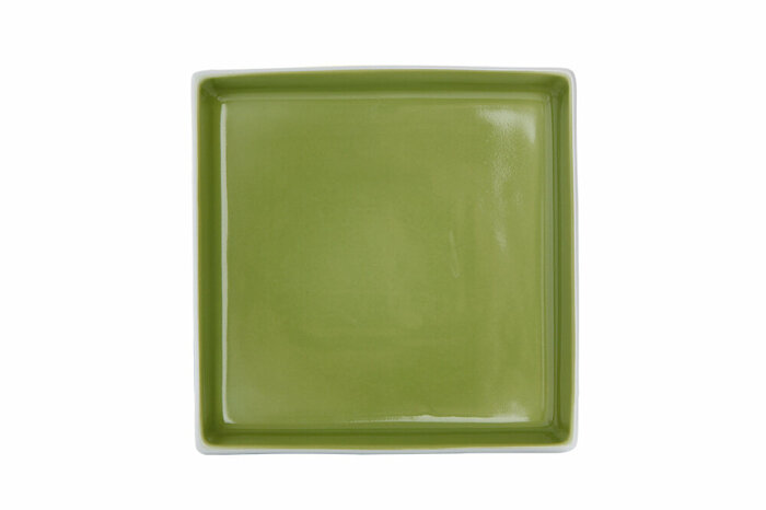 Beyaz-Yeşil Kahvaltı&Çerez Tabağı 15cm