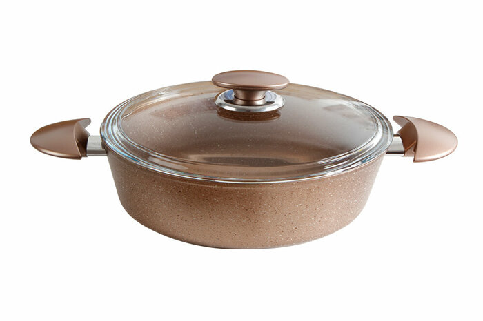Grena Bakır Basık Tencere 28 cm