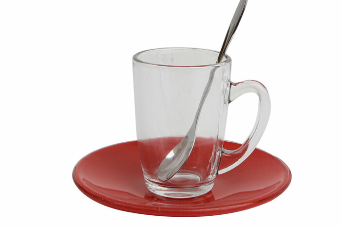 Nell Kırmızı Tabaklı Kupa Takımı 3 parça