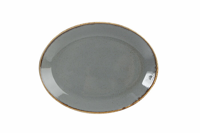 Seasons Koyu Gri Kayık Tabak 36cm