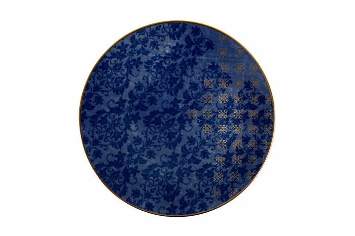 Evoke Desen2 Mavi Düz Tabak 21cm
