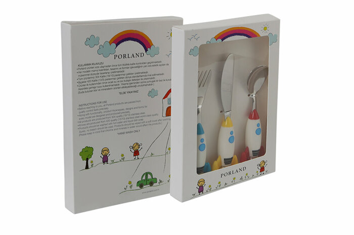 Mini Rocket Çocuk Çatal Kaşık Bıçak Takımı 3 Parça