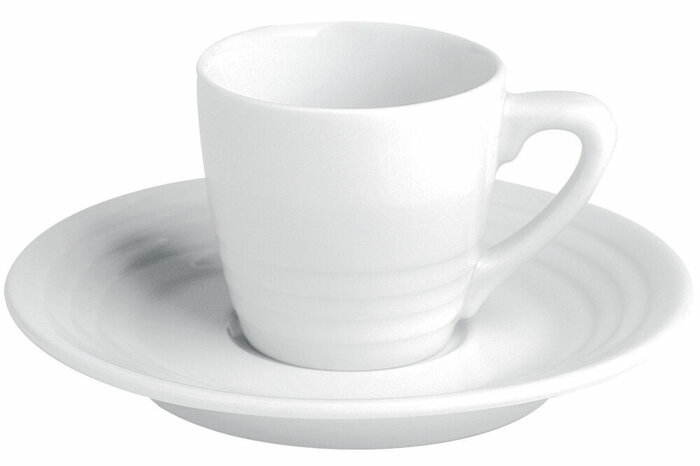 Focus Beyaz Tabaklı Kahve Fincanı 64cc