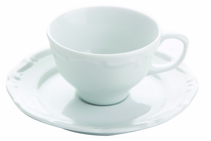 Maria Beyaz Tabaklı Çay Fincanı 180cc