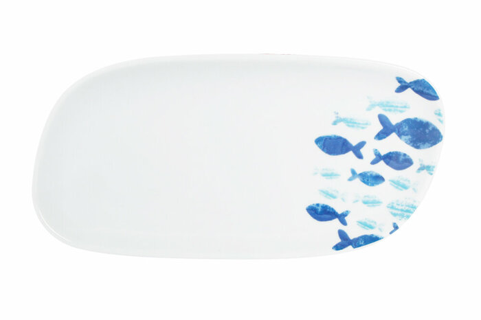 Deep Blue Desen1 Kayık Tabak 22cm