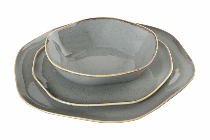 Pure Seasons Koyu Gri Yemek Takımı 3 Parça