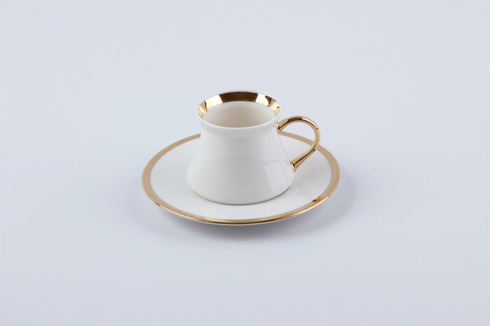 Otto Altın Yaldız Desen2 Kahve Takımı 80cc 12 Parça