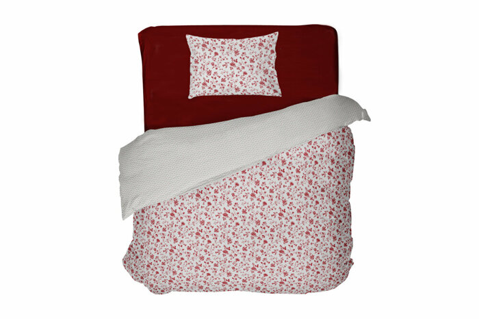 Kırmızı Çarşaf Lastikli Tek Kişilik 180x260cm
