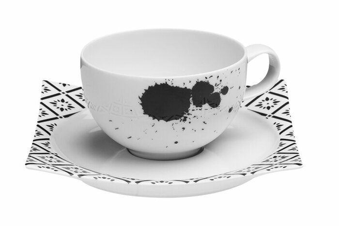 Black Touch Desen4 Tabaklı Çay Fincanı 200cc