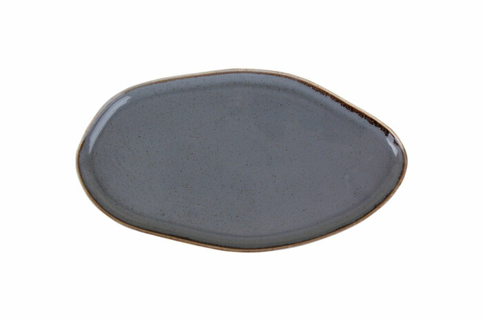 Pure Seasons Koyu Gri Kayık Tabak 27cm