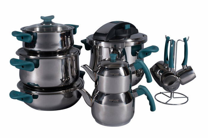 Luxury Yeşil Tencere Takımı 16 Parça