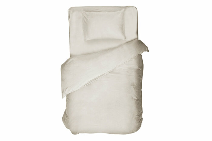 Pamuk Saten Beyaz Nevresim Tek Kişilik 160x220cm