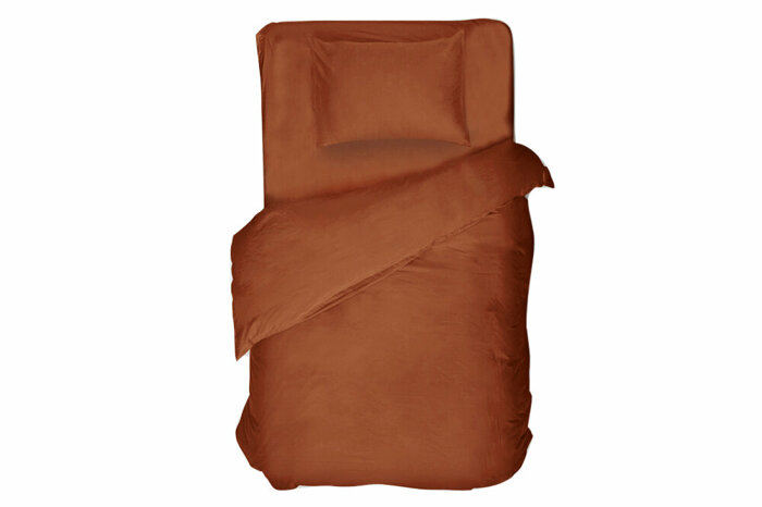 Pamuk Saten Kiremit Nevresim Tek Kişilik 160x220cm