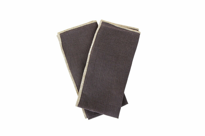 Gaby Keten Antrasit Peçete 2li 45x45cm