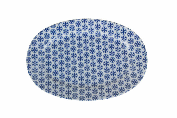 Blue Desen4 Kayık Tabak 24cm
