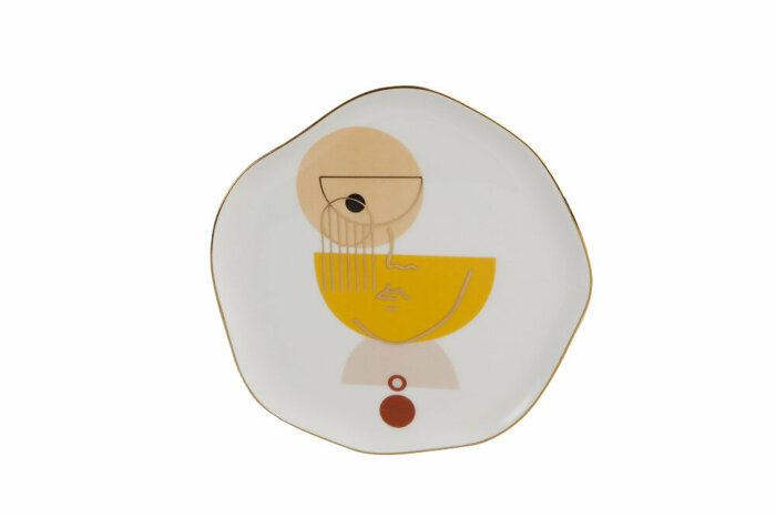 Abstract Desen2  Düz Tabak 21cm