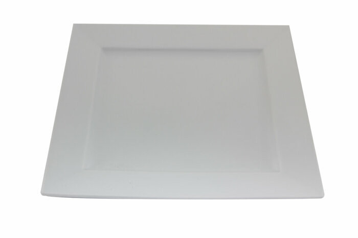 Beyaz Quadro Düz Tabak 27cm