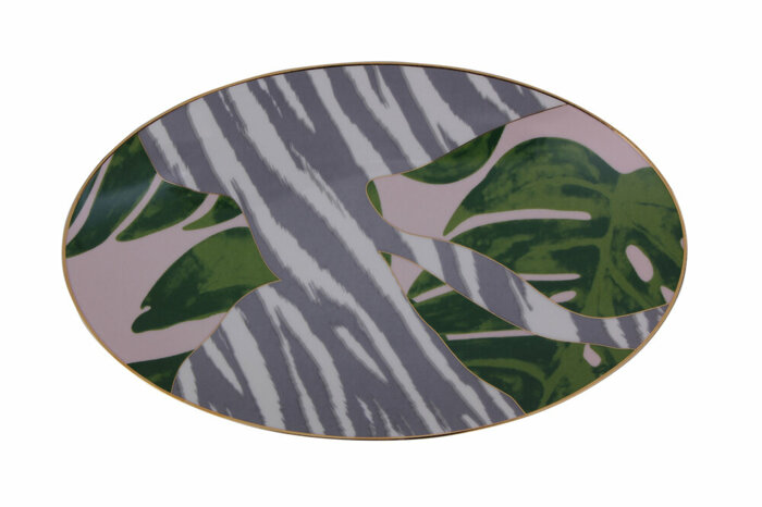 Africa Desen2 Kayık Tabak 32cm