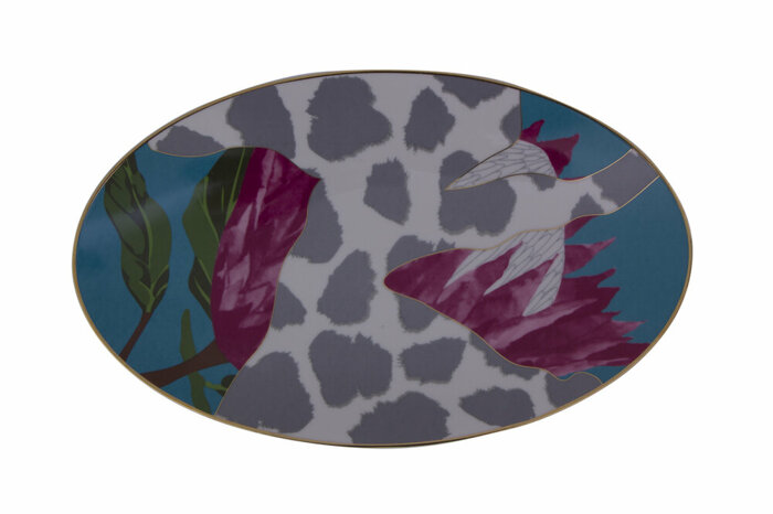 Africa Desen5 Kayık Tabak 32cm